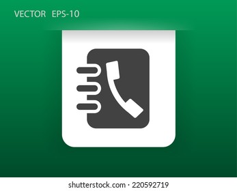 Flat icon of  contacts book