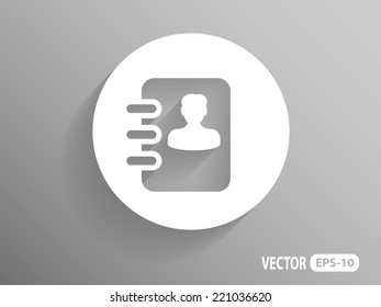 Icono plano del libro de contactos