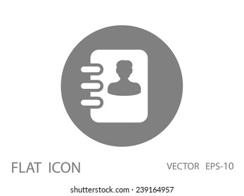 Icono plano del libro de contactos