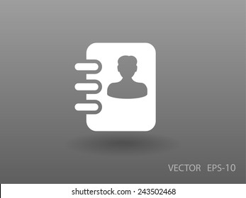 Flat icon of  contacts book