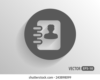 Flat icon of  contacts book