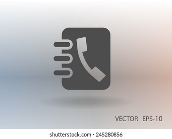 Flat icon of  contacts book