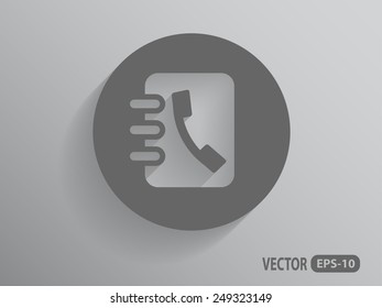 Icono plano del libro de contactos