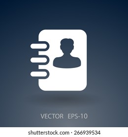 Flat icon of  contacts book