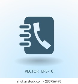 Flat icon of  contacts book
