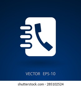 Flat icon of  contacts book