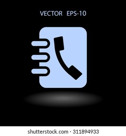 Flat icon of  contacts book