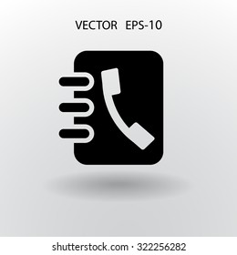 Flat icon of  contacts book