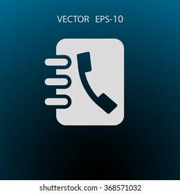 Flat icon of  contacts book