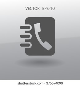 Flat icon of  contacts book