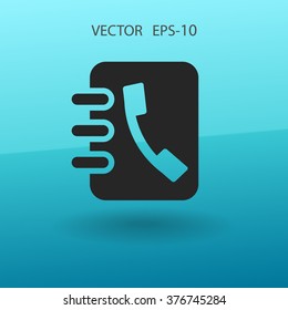 Flat icon of  contacts book
