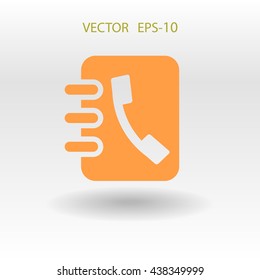 Flat icon of  contacts book