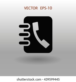 Flat icon of  contacts book