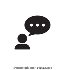 Flat icon of conversation, chatting. Editable vector stroke 2000x2000 Pixel.