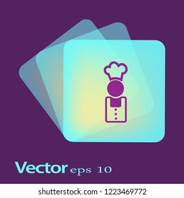 Flat icon. Cook.