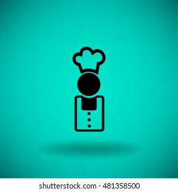 Flat icon. Cook.
