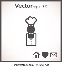 Flat icon. Cook.