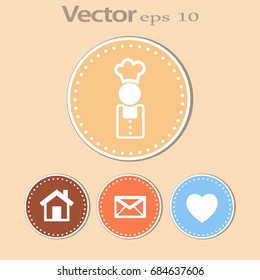 Flat icon. Cook.