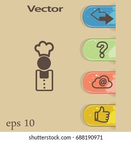 Flat icon. Cook.