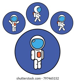 Flat icon cosmonaut