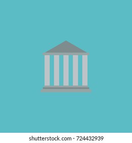Flat Icon Court Element. Vector Illustration Of Flat Icon Building Isolated On Clean Background. Can Be Used As Court, House And Building Symbols.