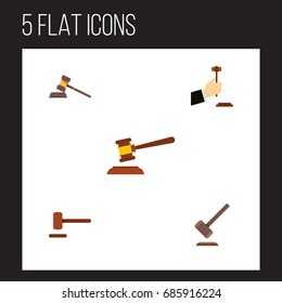 Flat Icon Court Set Of Court, Defense, Tribunal And Other Vector Objects. Also Includes Law, Court, Tribunal Elements.