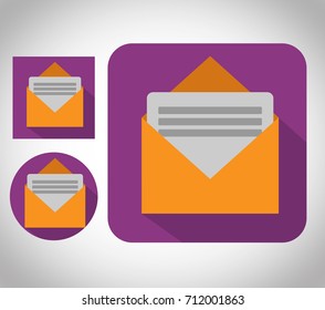 flat icon cover design letter, letter, envelope.