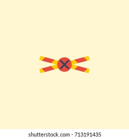 Flat Icon Crime Scene Element. Vector Illustration Of Flat Icon Warning Strip Isolated On Clean Background. Can Be Used As Crime, Scene And Warning Symbols.