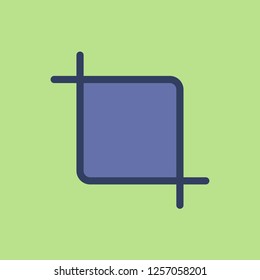 Flat icon crop isolated on green background. Vector illustration.