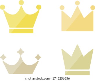 A flat icon of crowns.