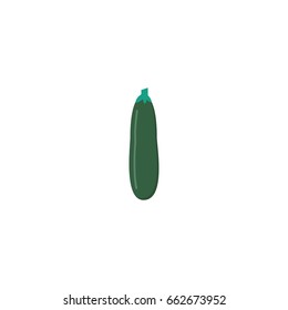 Flat Icon Cucumber Element. Vector Illustration Of Flat Icon Salad  Isolated On Clean Background. Can Be Used As Salad, Cucumber And Green Symbols.