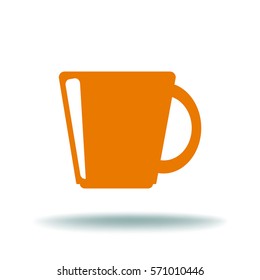 Flat icon. A cup.