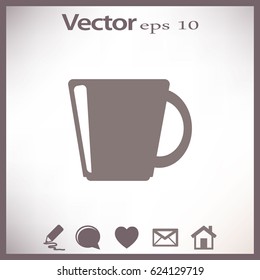 Flat icon. A cup.