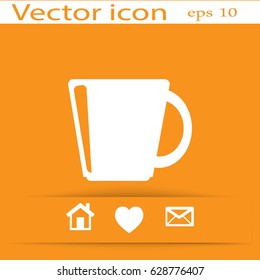 Flat icon. A cup.
