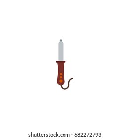 Flat Icon Curling Iron Element. Vector Illustration Of Flat Icon Hairstylist Isolated On Clean Background. Can Be Used As Curling, Iron And Hairstylist Symbols.