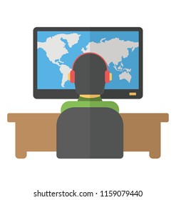 
Flat icon of customer support
