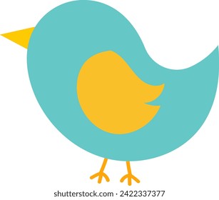 flacher Ikone, süßer Vogel