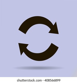 Flat icon of cycle