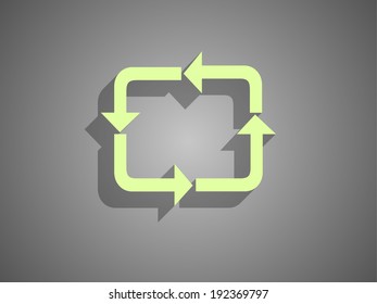 Flat icon of cyclic