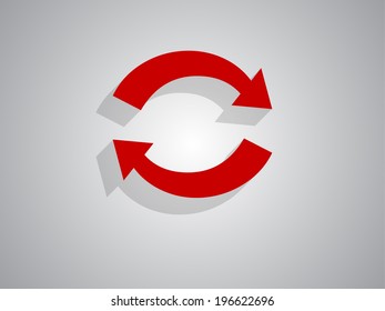 Flat icon of cyclic