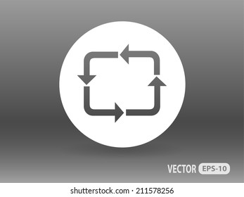 Flat icon of cyclic
