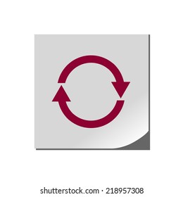 Flat icon of cyclic