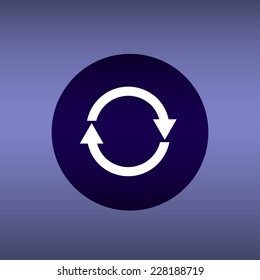 Flat icon of cyclic