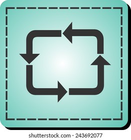 Flat icon of cyclic
