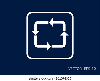 Flat icon of cyclic