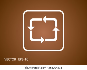 Flat icon of cyclic
