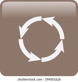 Flat icon of cyclic