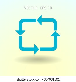 Flat icon of cyclic
