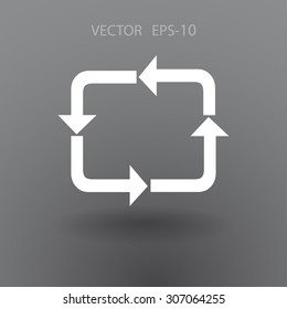 Flat icon of cyclic
