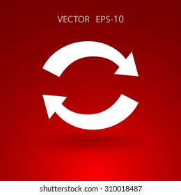 Flat icon of cyclic